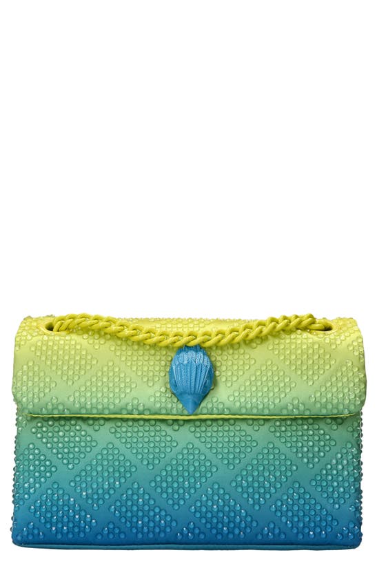 Kurt Geiger Mini Kensington Embellished Fabric Convertible Crossbody Bag In Light/ Pastel Blue