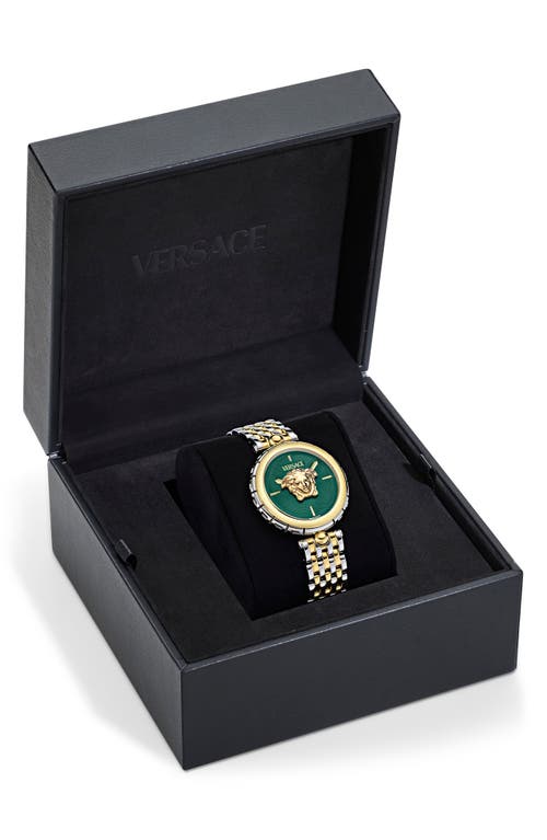 Shop Versace Medusa Heritage Two-tone Bracelet Watch, 38mm In Two Tone