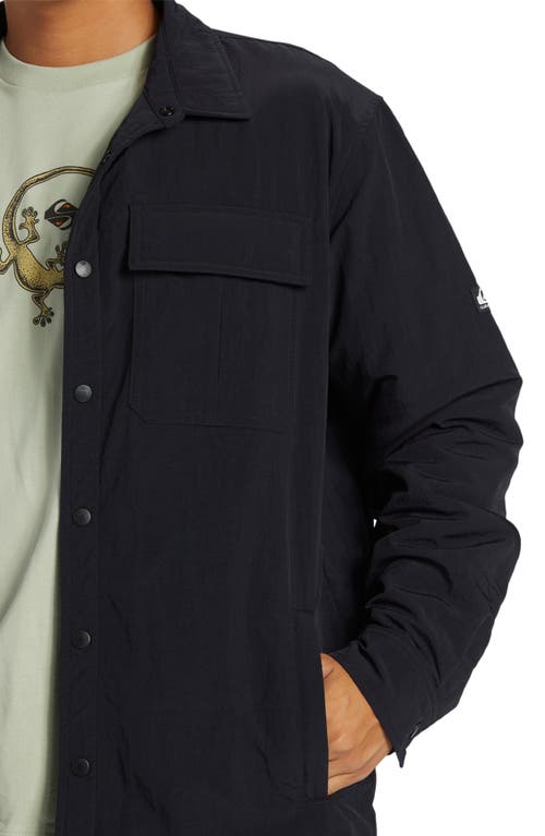 Shop Quiksilver Cold Snap Water Repellent Shacket In Black.