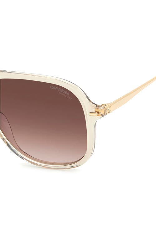 Carrera Eyewear 58mm Navigator Sunglasses In Nude/brown Gradient