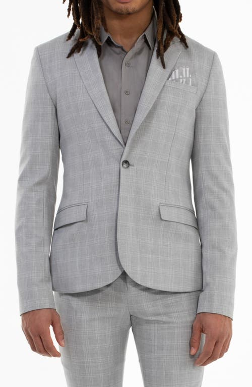 D. RT Dylan Check Blazer in Grey Plaid at Nordstrom, Size 3