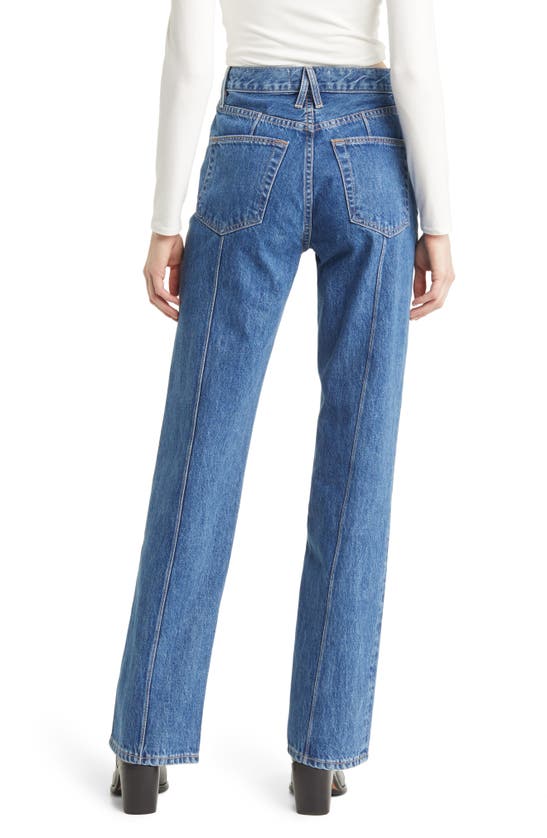 SLVRLAKE LONDON PINTUCK HIGH WAIST STRAIGHT LEG JEANS