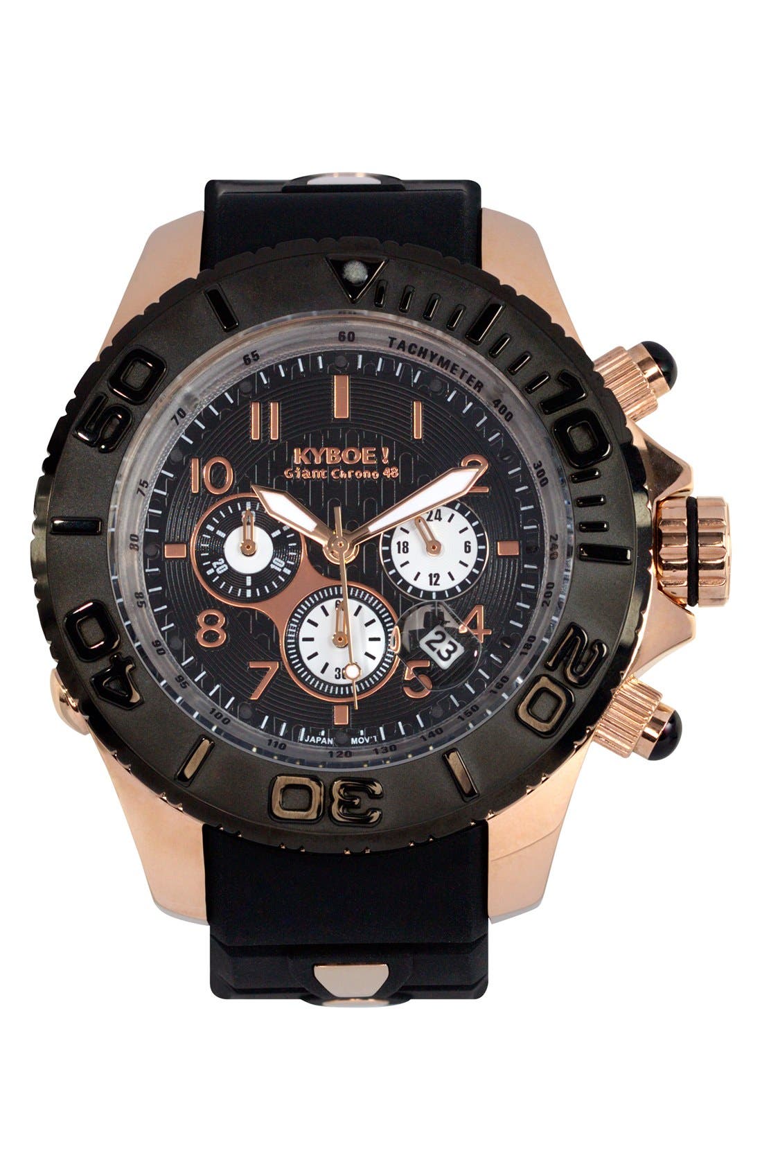 KYBOE! 'Empire' Chronograph Silicone Strap Watch, 48mm Nordstrom