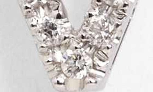 Bony Levy Single Initial Earring In White Gold/v