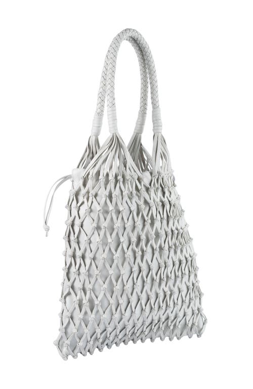 Adriana Castro La Red Mesh Bag In Leather In White