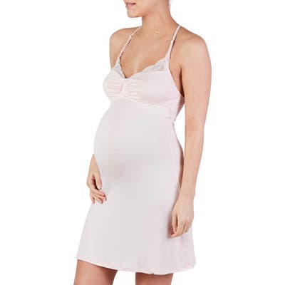 Cache Coeur Serenity Lace Maternity/nursing Nightgown, Pink