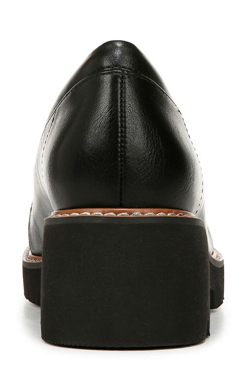 Naturalizer Committed Lug Sole Loafers In Black Faux Leather