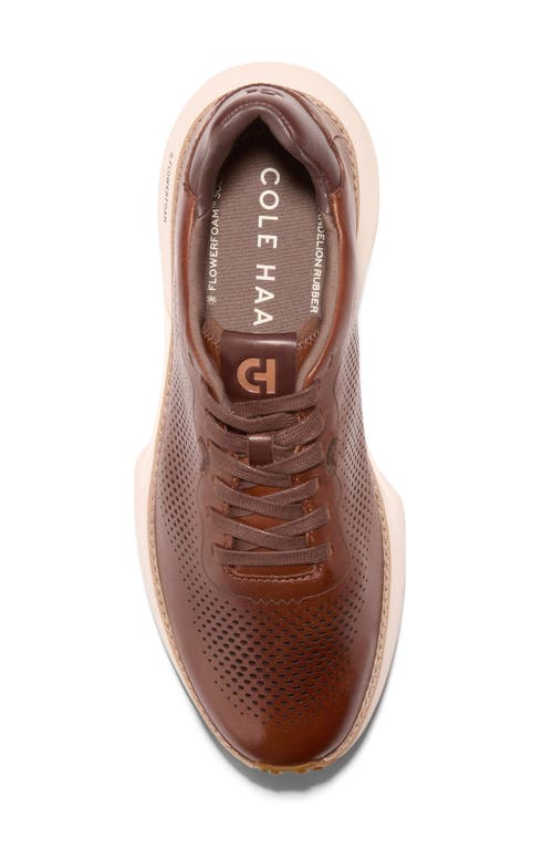 Shop Cole Haan Grandpro Ashland Laser Perforated Sneaker In Acorn/madeira/ivory