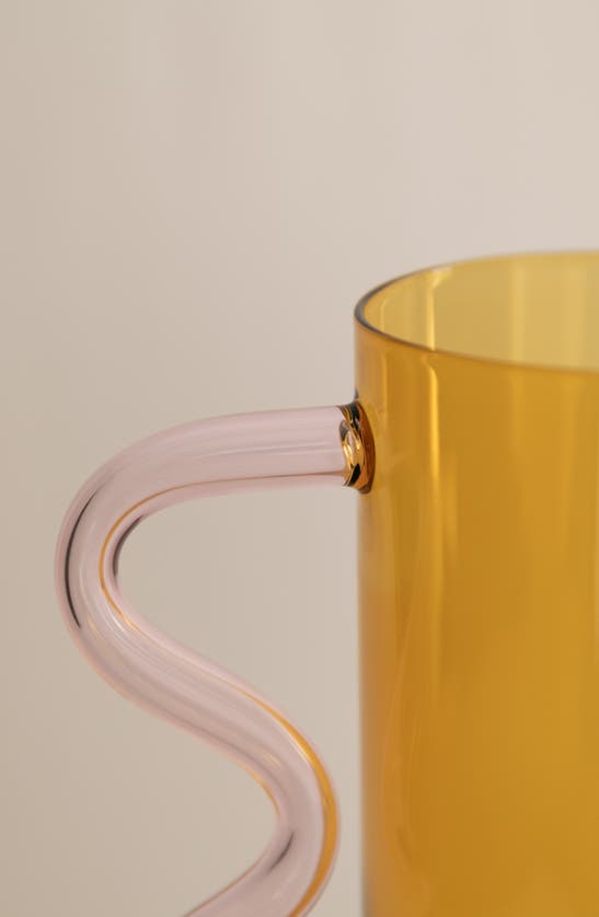 Shop Sophie Lou Jacobsen Wave Pitcher In Yellow W/ Pink