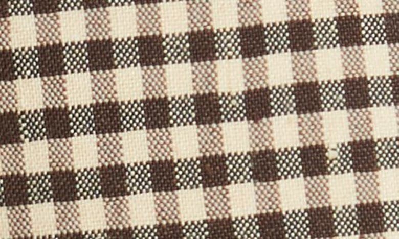 Rebecca Taylor Checked Linen Blend Skort In Spring Check Espresso Combo