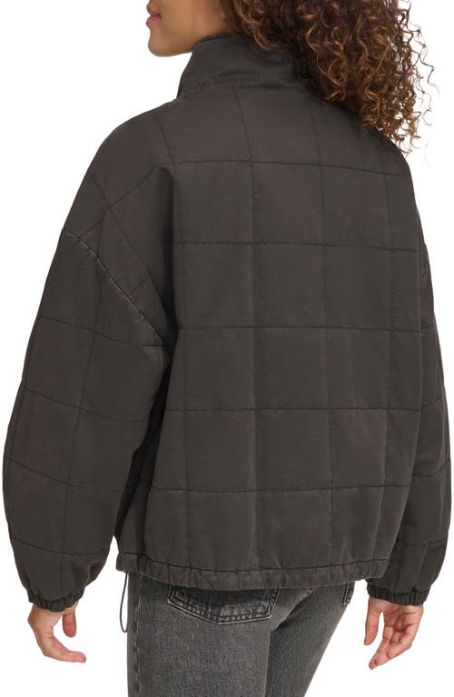 Shop Levi's Box Quilted Water Resistant Cotton Jacket In Charcoal