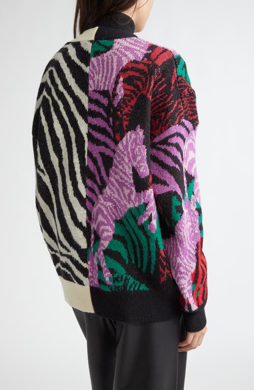 Shop Farm Rio Mix Print Cardigan In Mixed Zebra Prints