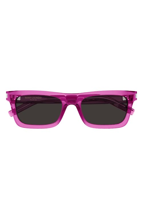Saint Laurent Betty 54mm Rectangular Sunglasses in Pink