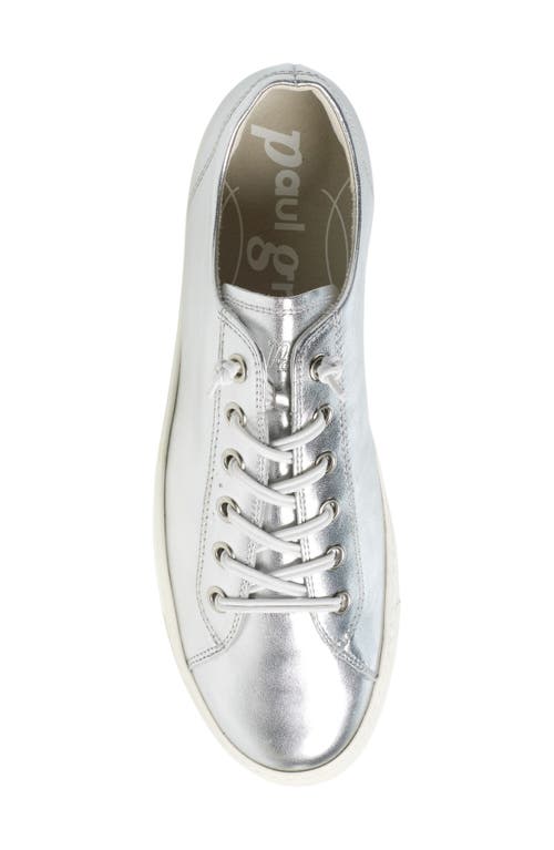 Shop Paul Green Hadley Platform Sneaker In Aluminium Metalic Nappa