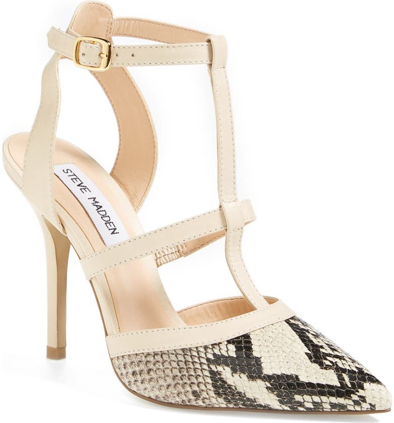 STEVE MADDEN 'Surfice' Pointy Toe Pump, Main, color, NATURAL MULTI