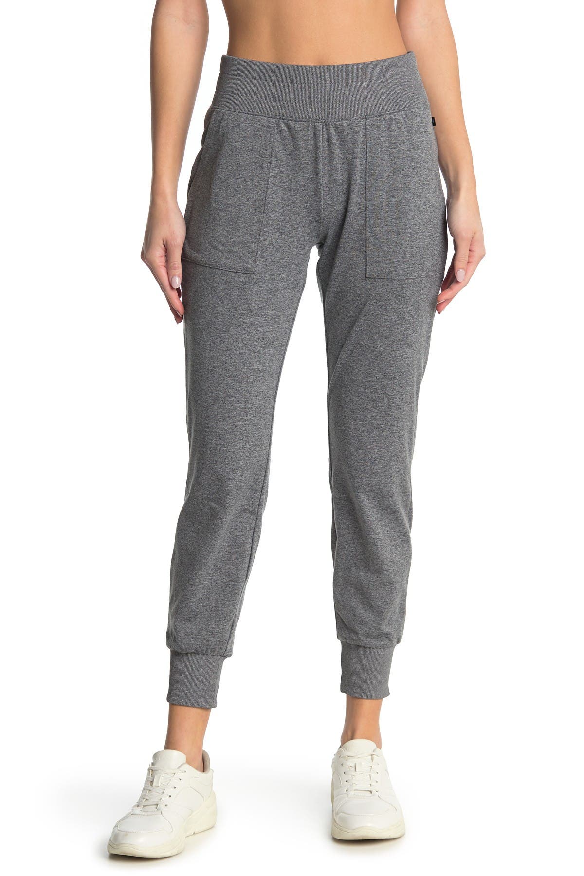 Jessica Simpson Jodie Knit Jogger Pants In Medium Grey