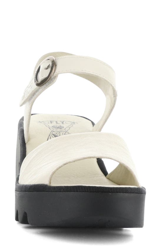 Shop Fly London Tull Platform Sandal In Off White