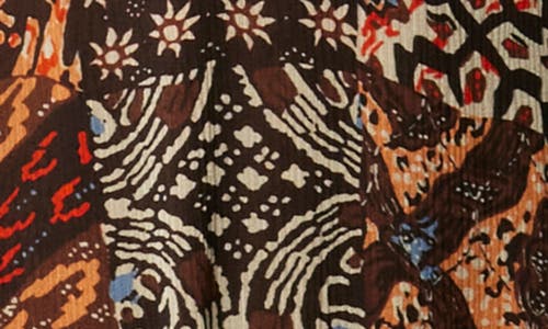 Shop Joie Cecarina Batik Print Silk Blouse In Pinecone Multi