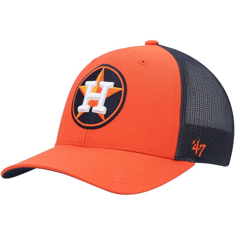 47 ' Orange Houston Astros Secondary Trucker Snapback Hat