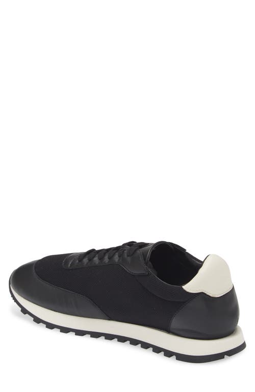 Shop The Row Owen Leather & Mesh Sneaker In Black/white/black