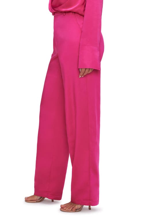 Shop Good American Washed Satin Straight Leg Pants In Love Potion007