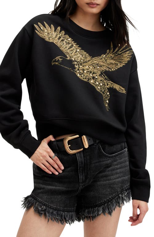 AllSaints Flite Separo Sweatshirt in Black 