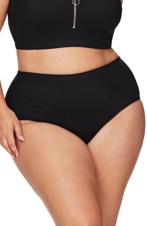 Sculpt Michaelangelo High Waist Bikini Bottoms in Black