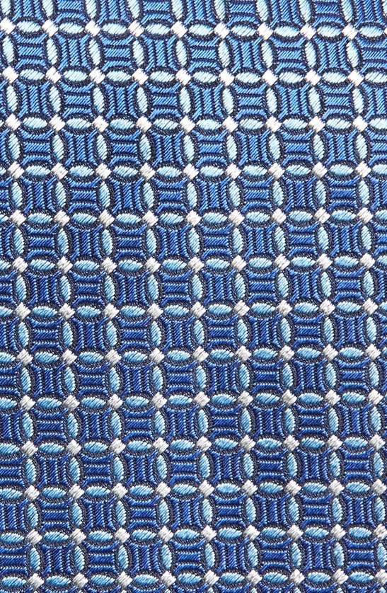 Shop David Donahue Neat Silk Tie In Blue