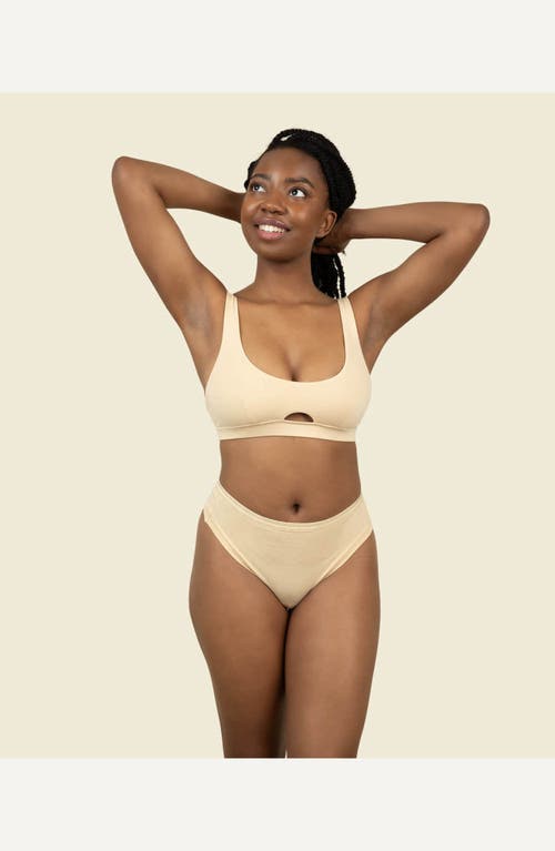 Subset Keyhole Soft Bra In Wheat