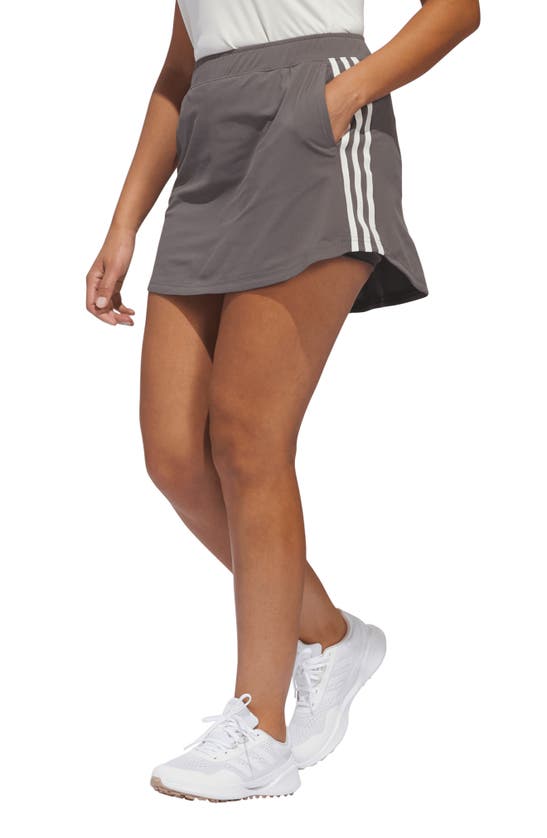 Shop Adidas Golf Ultimate365 Twist Knit Skirt In Charcoal