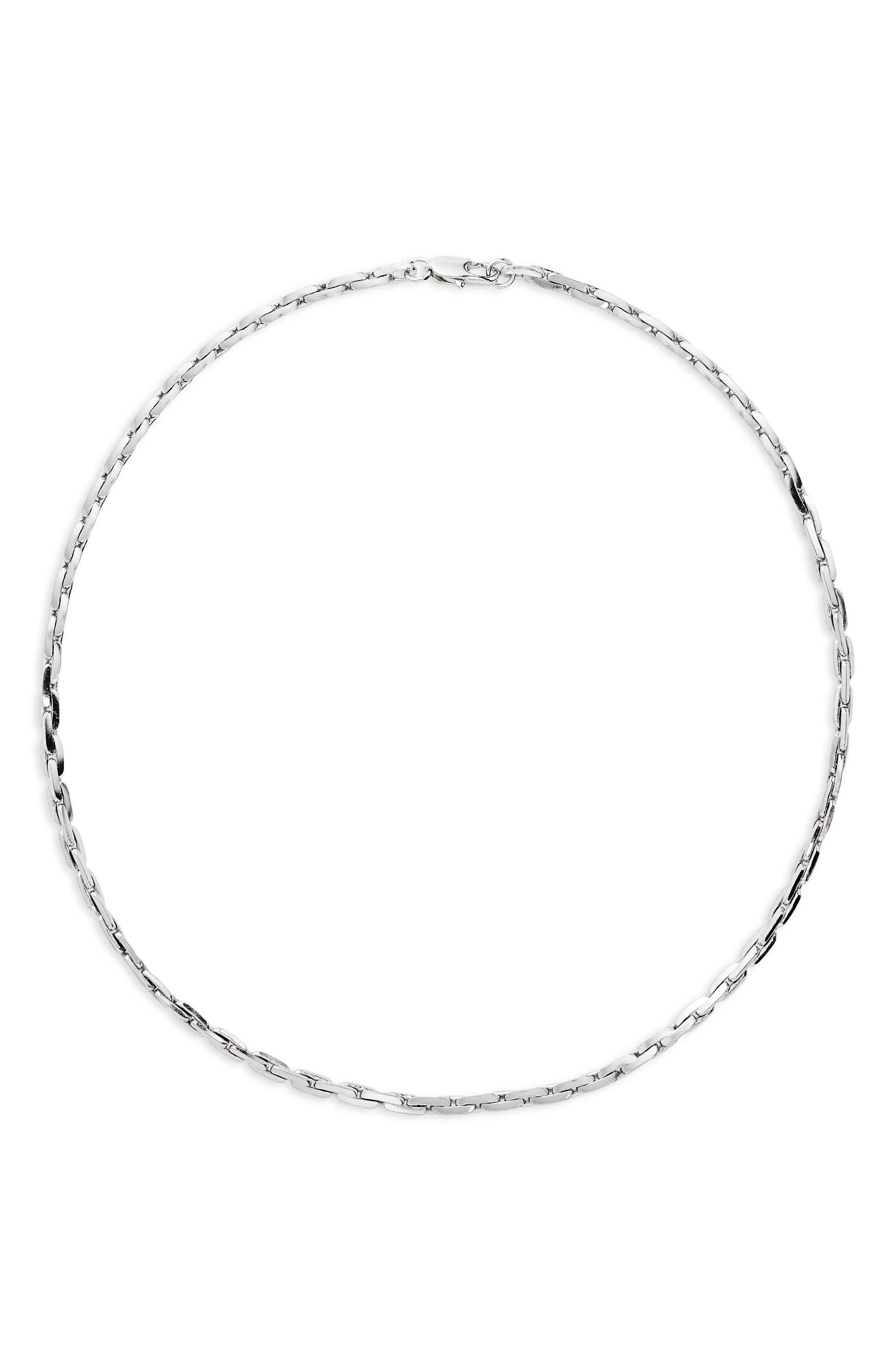 Laura Lombardi Strada Choker in Platinum Plated Brass at Nordstrom, Size 18 In Us