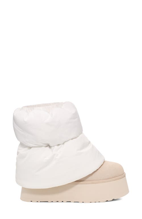 Shop Ugg(r) Classic Mini Dipper Puffer Platform Boot In White/ceramic