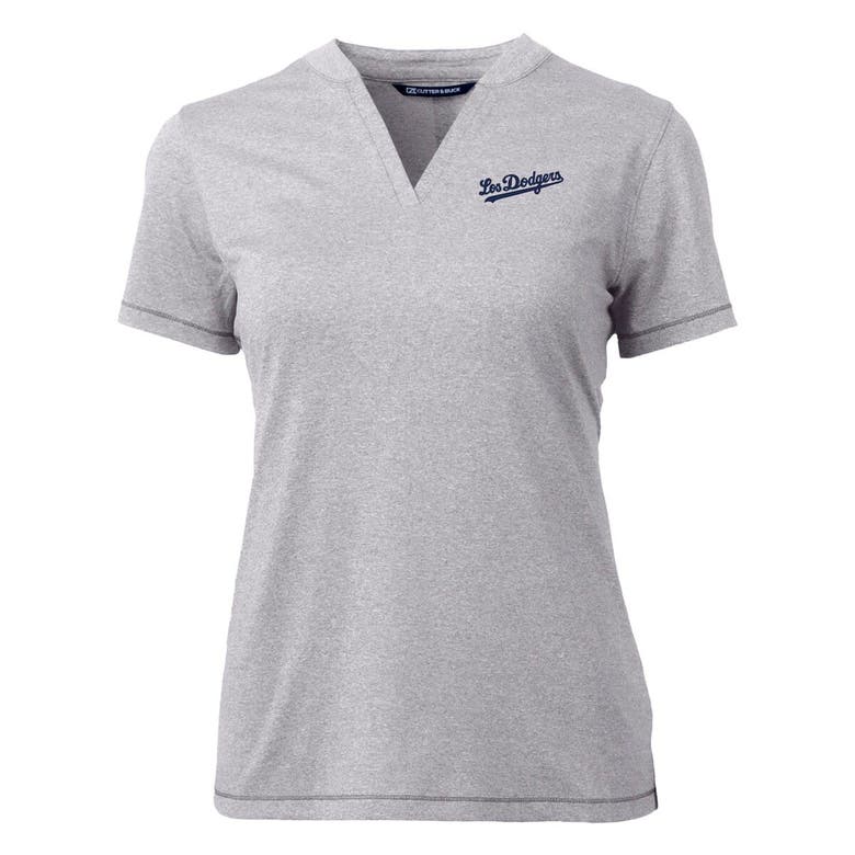 Shop Cutter & Buck Heather Gray Los Angeles Dodgers City Connect Forge Heathered Stretch Blade Top