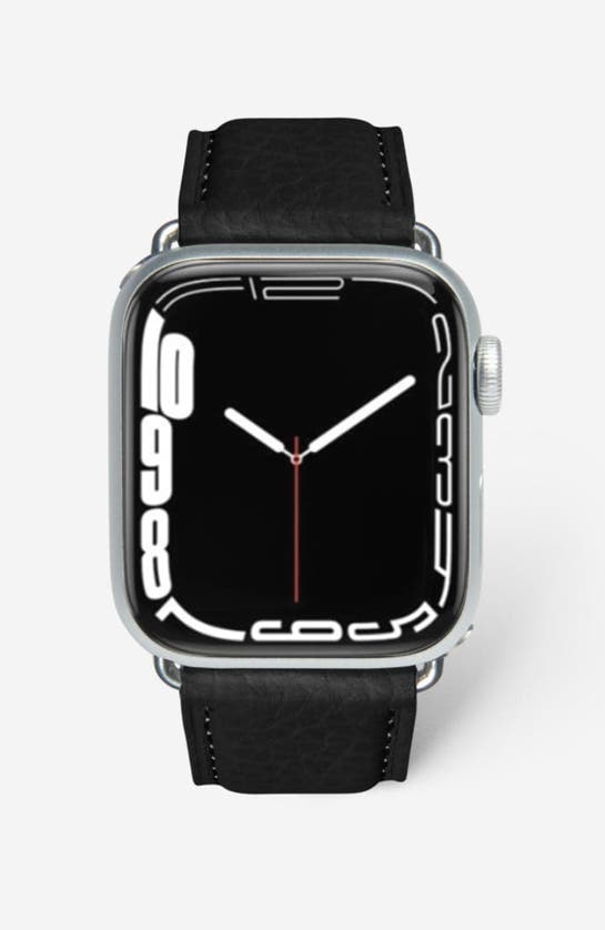 Maison De Sabre Apple Watch Band In Black Caviar