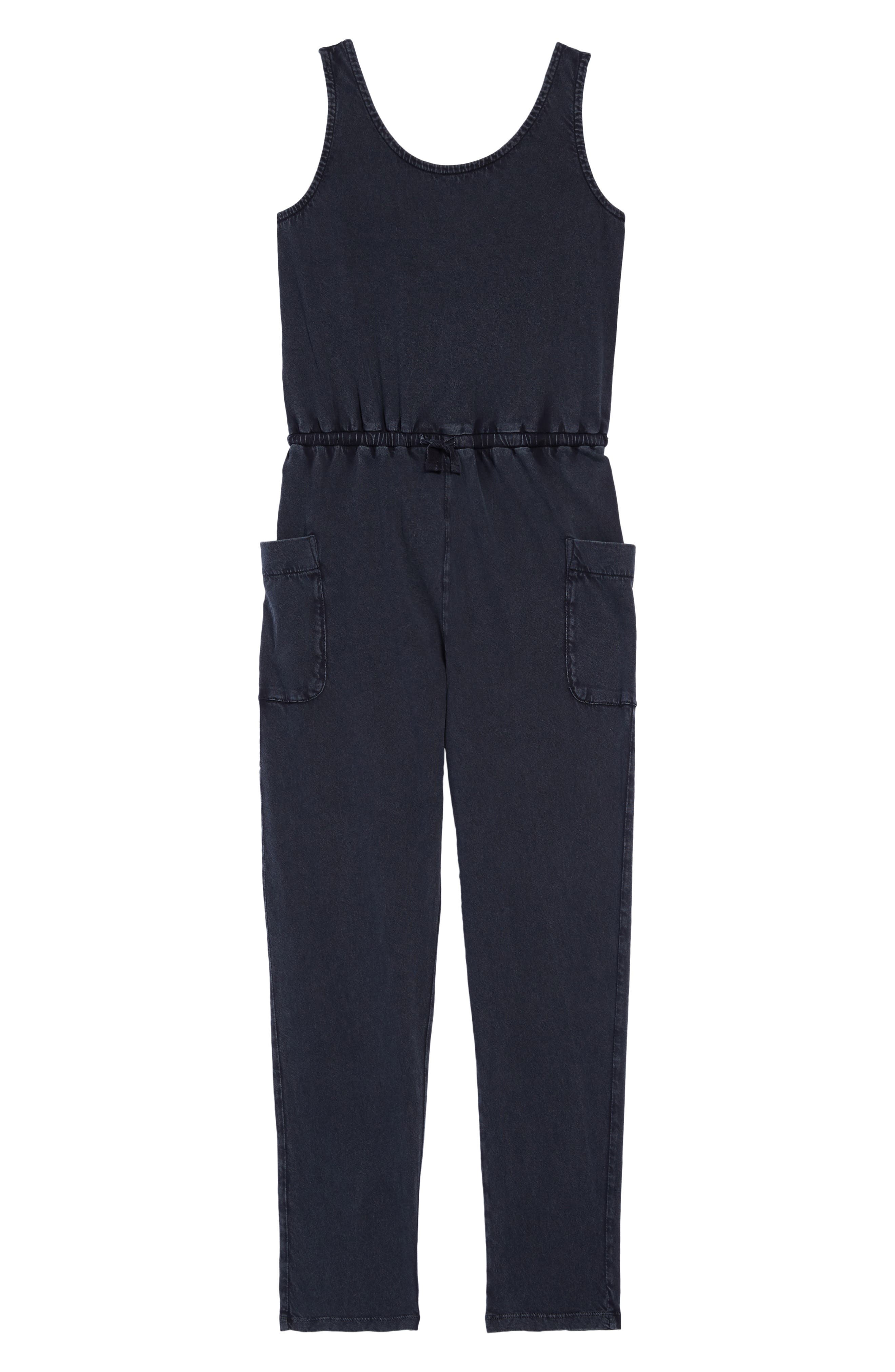 destroyed denim jumpsuit