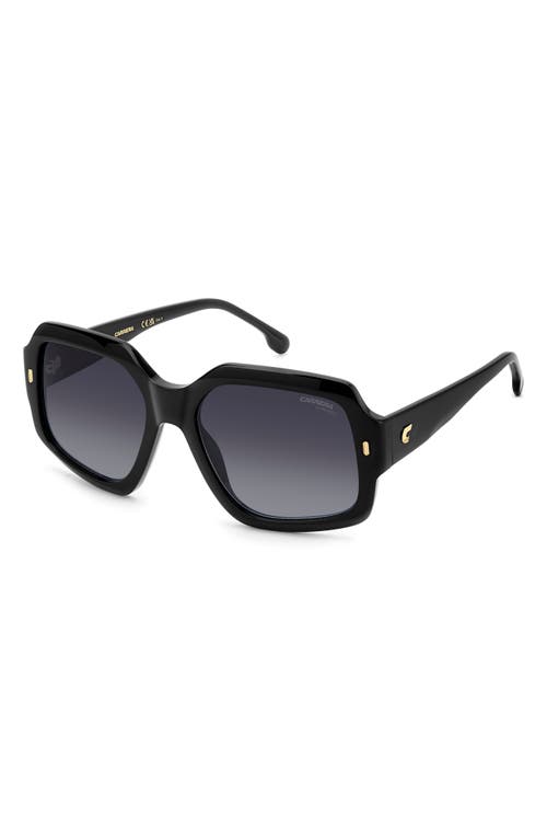 Carrera Eyewear 56mm Gradient Square Sunglasses In Black/dark Grey Sf