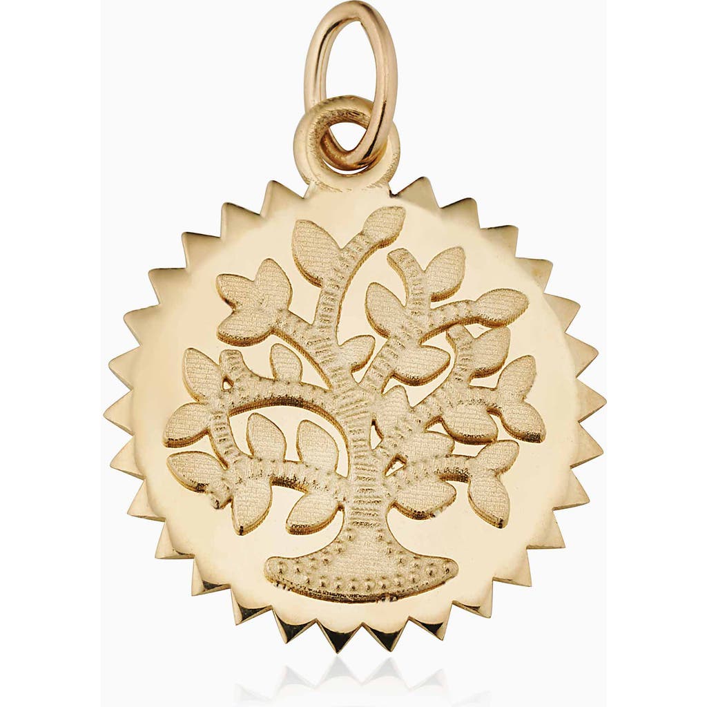 ORADINA ORADINA 14K YELLOW GOLD TREE OF LIFE MEDALLION PENDANT CHARM