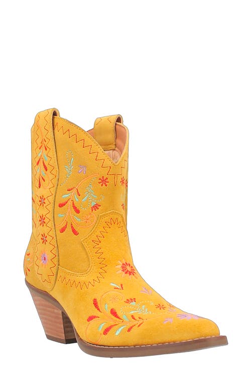 Sugar Bug Embroidered Western Boot in Yellow