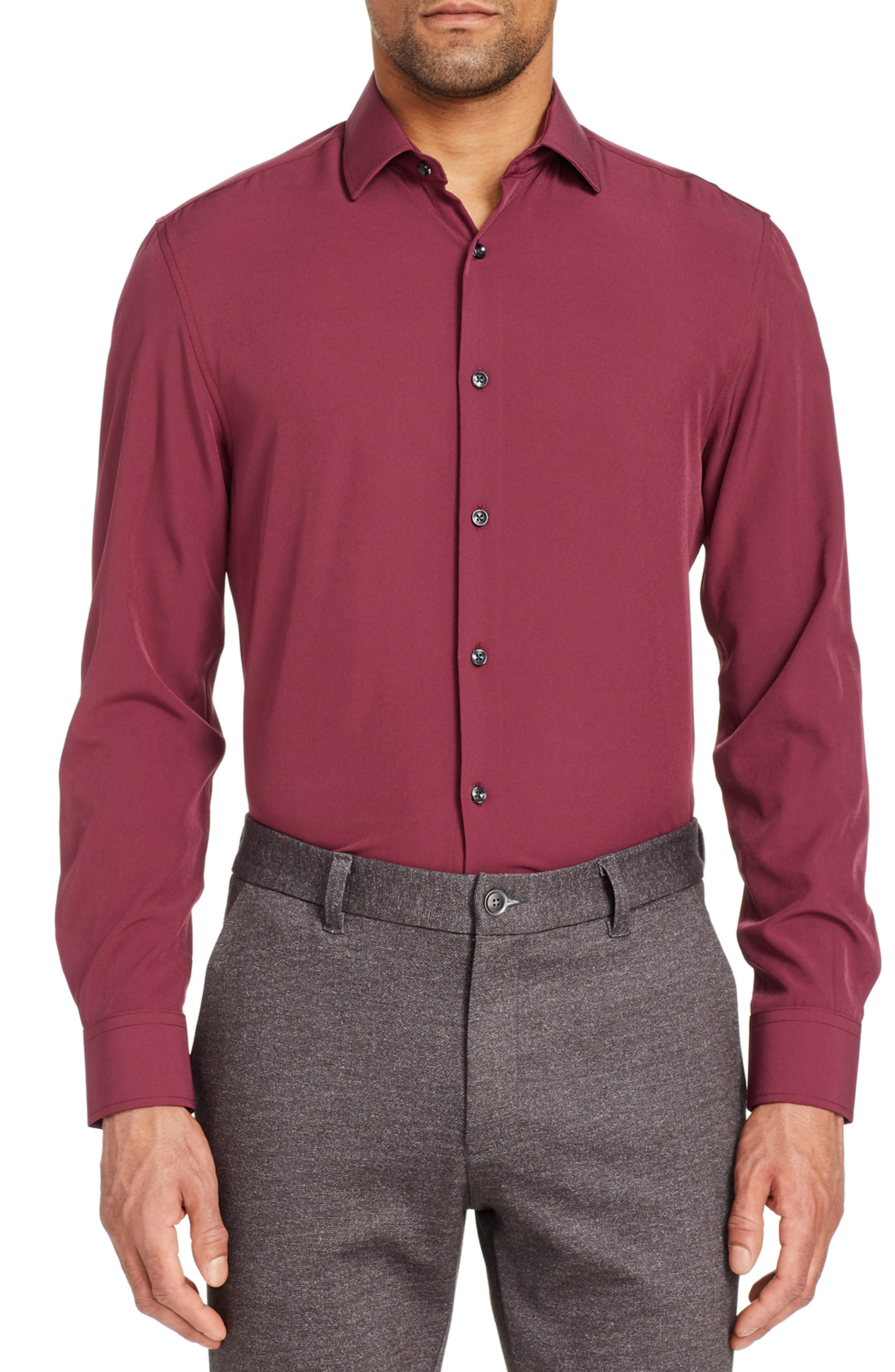 maroon dress shirt