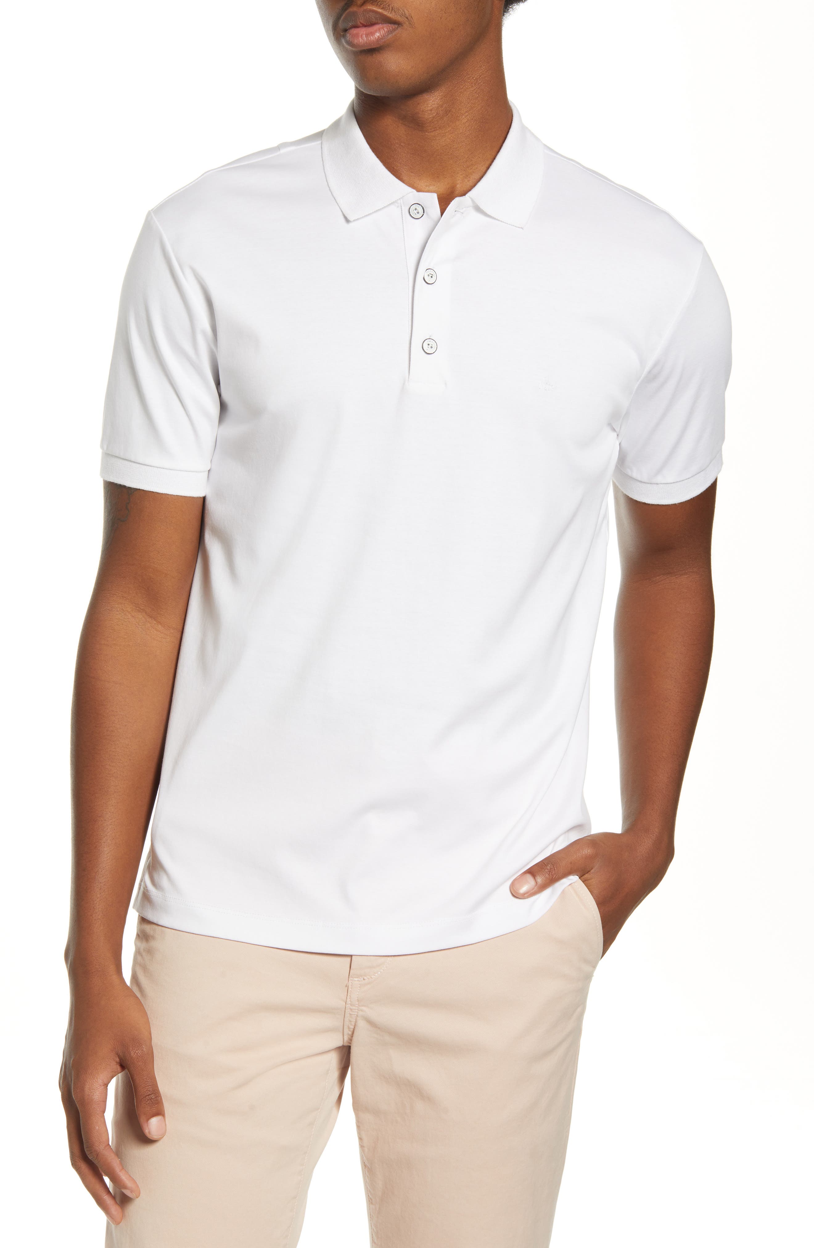 white polo shirt male