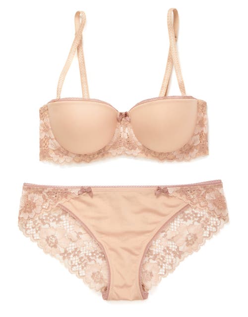 Shop Adore Me Kendil Push Up Balconette Bra In Medium Beige