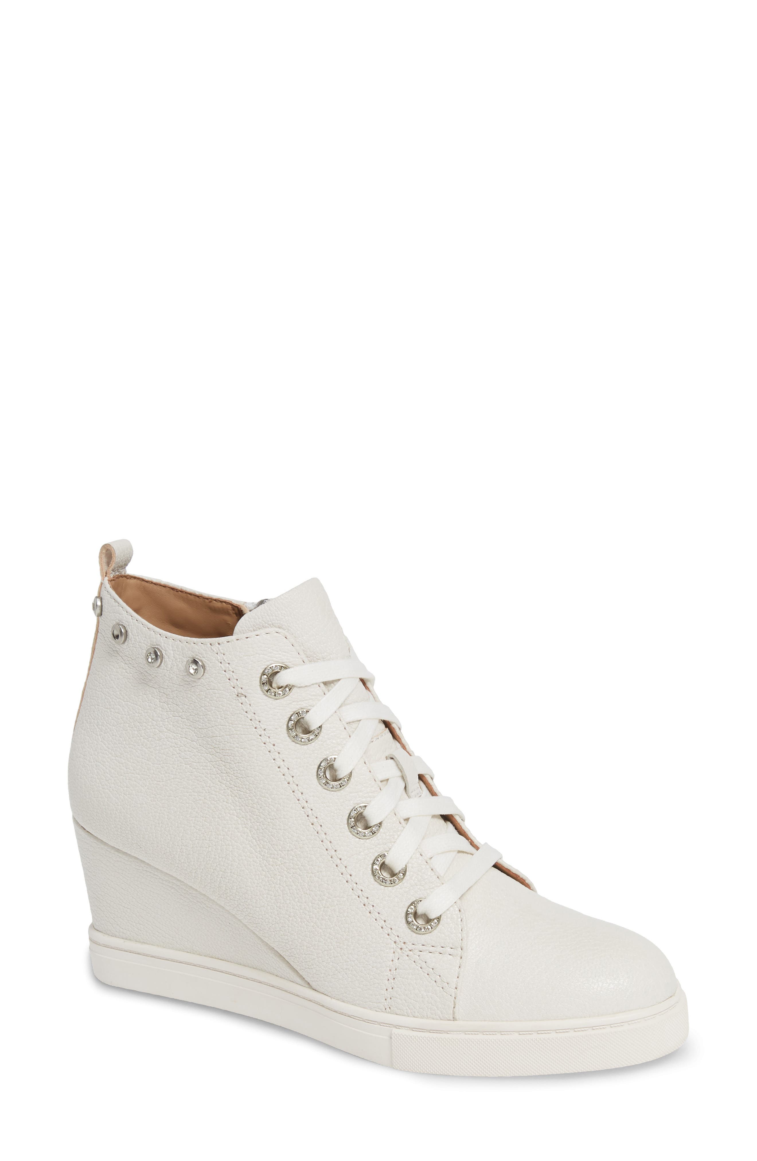 Linea Paolo Flint Wedge Sneaker- White