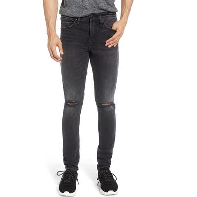 Silver Jeans Co. Kenaston Ripped Skinny Jeans, Black