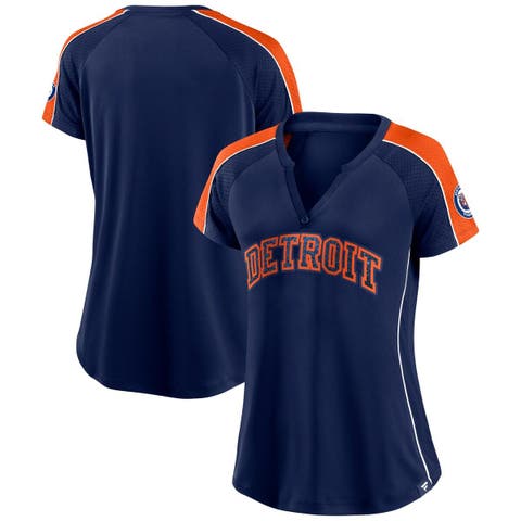 Detroit Tigers Womens Diva Fashion Baseball Jersey - Navy Blue