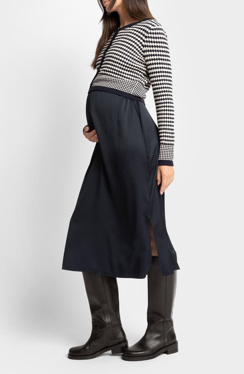 SERAPHINE SERAPHINE MIDI DRESS & SCALLOP CARDIGAN MATERNITY/NURSING SET