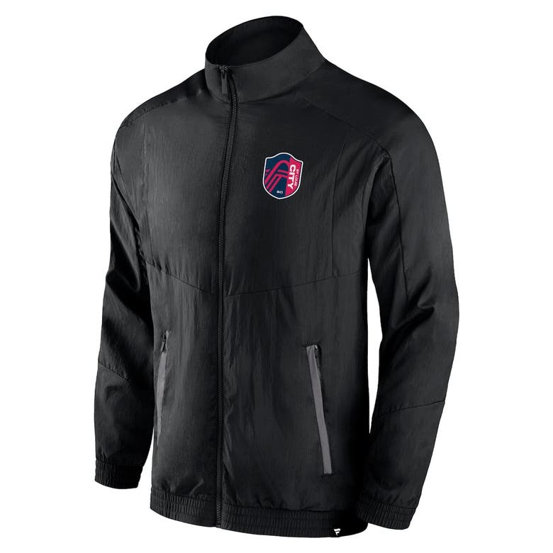 Shop Fanatics Branded Black St. Louis City Sc Header Raglan Full-zip Jacket