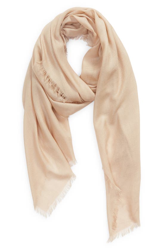 Nordstrom Cashmere & Silk Wrap In Tan Nomad