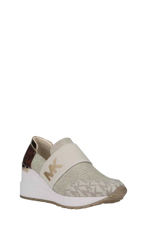 Shop Michael Michael Kors Kids' Neo Flex Wedge Sneaker In Vanilla