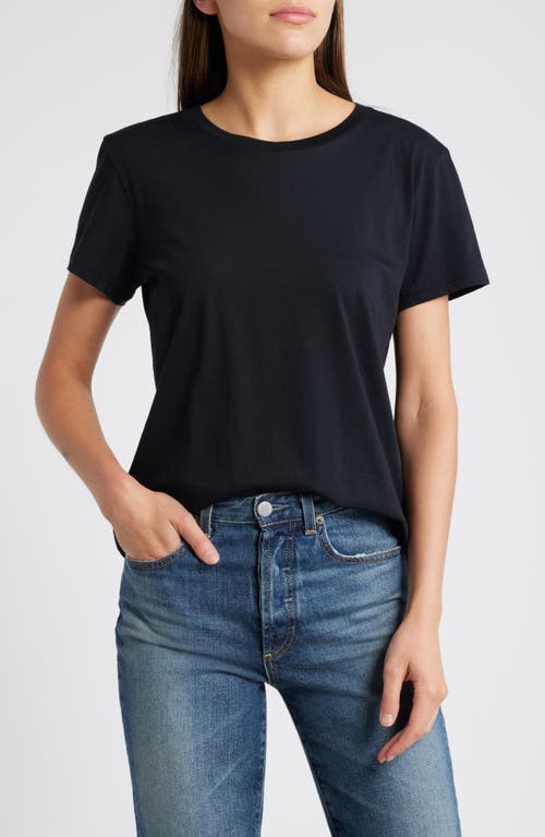 Shop Rails Classic Cotton Crewneck T-shirt In Black