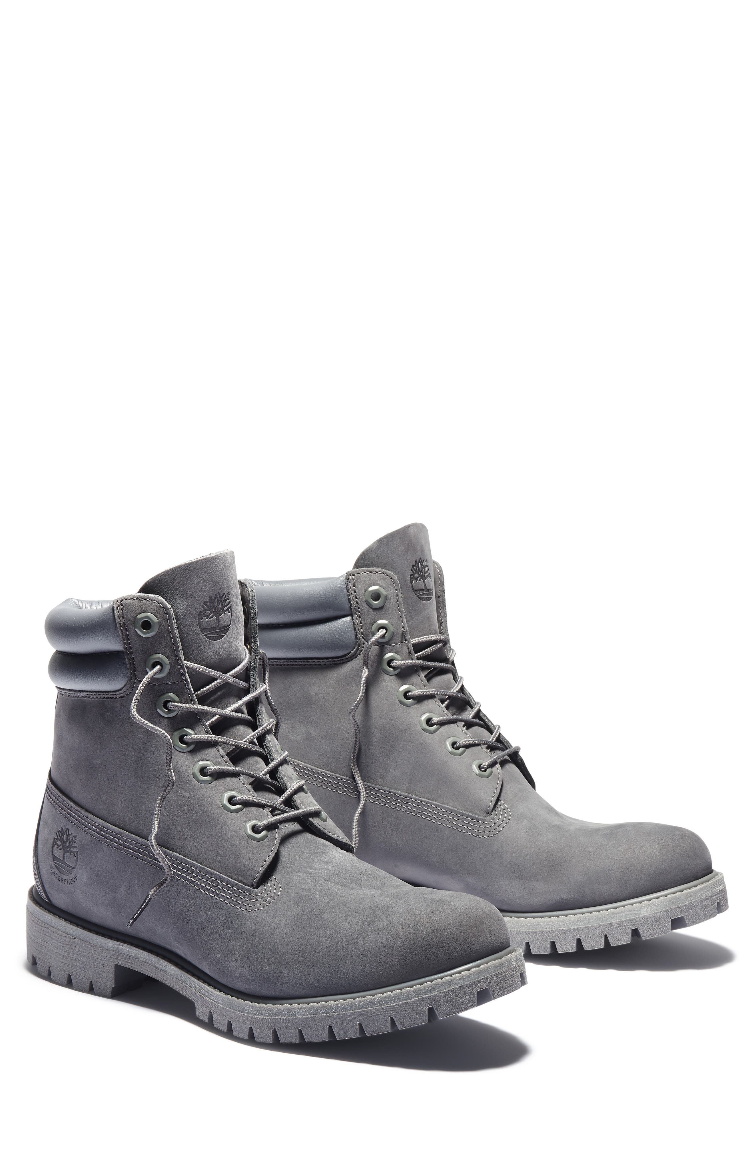 gray timberland boots mens